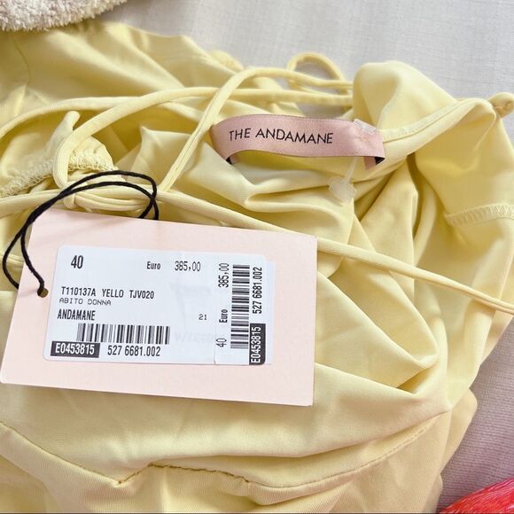 THE ANDAMANE Irina draped midi dress size 40 - Picture 11 of 12